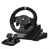 DOYO Xbox 360 Gaming Rennlenkrad 180° lenkräd Racing Steering Wheel mit Pedalen für Xbox 360, PC, Playstation 3, Android, Nintendo Switch Driving Force Lenkrad Lenkbereich für Rennspiele