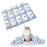 Hundedecke Katzendecke Flauschig Waschbar für Kleine Mittlere Hunde und Katzen, Haustierdecke Welpendecken Couch Möbelschutz, Wendbar, Kratzfest, Tierfellresistent für mittel große Hunde und Katzen
