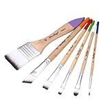 NVOQILIN 6-teiliges Acryl-Pinsel-Set, Nylon-Haarpinsel, Aquarell-Malpinsel, Kunstpinsel, Zeichnung