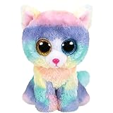 TY Heather the Cat Beanie Baby Soft Toy Multicoloured,15cm