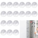 Gummipuffer, 18 Stück Gummifüße Selbstklebend, Elastikpuffer Transparent, Gumminoppen 22 x 10mm, Schutzpuffer Türpuffer für Türen, Schränke, Möbel
