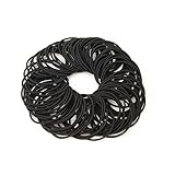 100 Stück Haargummi, Klein Elastisch Haargummi Damen, Pferdeschwanz Inhaber Haargummis Mädchen für Mann, Frauen, Kinder, Männer, Bulk Haargummis für Dickes Lockiges Haar (Schwarz)