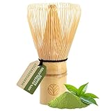 Special Leaves Matcha Besen, Bambusbesen mit 100 Borsten für cremigen Matcha-Schaum, Hochwertiger Schneebesen als Zubehör für Ihr Matcha Set, Nachhaltig und Handgefertigt