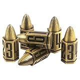 ORUZA Metall Bullet DND Würfelset, 6 Stück Polyedrische Würfel, Bullet Würfel für Dungeons and Dragons Warhammer 40K, D&D, Sci-Fi, Krieg Kriminalität Tischspiele
