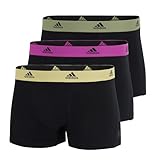 adidas Herren Trunk (3PK) -Active Flex Cotton 4A1M02 Boxershorts, 932 Assorted, S (3er Pack)
