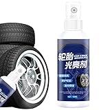 Pisamhid Reifenglanzspray | Reifenglanzbeschichtungen | 100 ml Reifendressing für Nicht fettende Autopflege, Reifenreiniger & Felgenreiniger, Autowachs-Reifenschutz