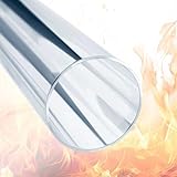 empasa Quarz-Glasröhre bis 1400 °C Hitze, hitzebeständiges Feuerrohr Glasrohr Feuersäule für Heizpilze Gasheizer Pelletheizer Pelletfackel und Holzheizer, Höhe 112 cm, Wandstärke 2,5 mm