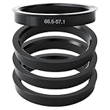 4 Stück Zentrierringe 66.6 Auf 57.1, Kunststoff Radnaben Zentrierringe, Zentrierringe 66 6 Auf 57 1 Für Felgen, Kompatibel Mit VW, Audi, Mercedes Benz, Vibrationsreduzierung, Schwarz