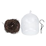 Voliere, regensicheres transparentes Nest, hängendes Kolibrihaus mit Haken-Hängevoliere, geeignet für den Garten im Freien
