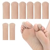 Zehenschutzkappen-Set für Großen Zeh, 8 Stück, Flexibler Stoffüberzug und Silikon-Gel-Füllung, Ideal für Linderung von Hühneraugen, Blasen und Schwielen, Anpassbar und Komfortabel