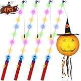 Laternenstab Elektrisch mit LED, 4PCS Multicolor Laternenstock mit LED für St Martin 50CM Upgrade LED Elektronischer Laternenstab für Kindergarten, St Martin, Halloween, Martinsumzüge, Laternenumzüge