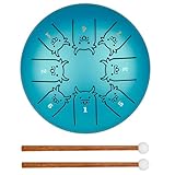 MAGICLULU Handtrommel 5,5 Zoll aus Stahl Titan Legierung Zungentrommel für Erwachsene und Einzigartiges Schlaginstrument für Übung und Auftritte