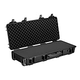 Wiltec Waffenkoffer 97,8 x 42 x 17,3 cm für Langwaffen, Gewehrkoffer mit Schaumstoffpolsterung für sicheren Transport, Langwaffenkoffer mit hoher Traglast und Tragegriff