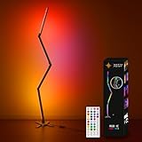 Northpoint RGB LED Stehlampe – Faltbares Design Digitale LEDs Stehleuchte Wandleuchte 178 cm hoch Musik- & Farbeffekte Fernbedienung Moderne Ambientebeleuchtung für Wohnzimmer Gaming & Schlafzimmer