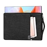 18,5-Zoll tragbare Monitorhülle mit Zubehör-Speicher, Ärmel für die meisten 18,5' tragbaren Monitore, wasserdichte Monitorabdeckung mit Tasche, (schwarz)