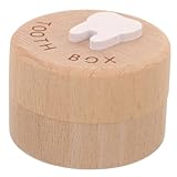 Cabilock Box Kinderzahnbox Kleinkinder Zahnbehälter Kinderzahnschoner Kinderzahnbehälter Andenken Kinderzahnhalter Kinder Souvenir Zähne Organizer Holz
