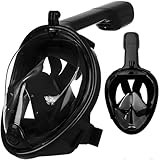 Retoo Schnorchelmaske Tauchermaske Vollmaske für Erwachsene und Kinder L XL Vollgesichtsmaske mit 180° Sichtfeld, Technologie Anti-Fog, Anti-Leck, Taucherbrille mit Kamerahaltung, Schnorchelset