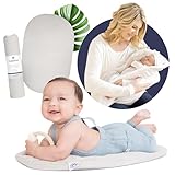 Montessori Baby Topponcino | Multifunktionales authentisches Montessori-Design | Einfaches Halten und Füttern von Neugeborenen | Saubere Bauchzeitmatte für Säuglinge (organisch, grau)