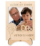 Giftota Magnetischer Holz Bilderrahmen für Opa - Geschenkideen zum Vatertag - Perfektes Foto Geschenk für Besten Opa zum Geburtstag, Vatertagsgeschenk - Dankeschön Geschenk