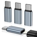 Lightning auf USB C Adapter 4Stück,USB C auf Lightning Adapter für iPhone 17/16 Pro/17 Pro Max/16 Plus/iPhone 15/iPhone 17 Pro, Galaxy S24/S23, i Pad,für Schnell Laden,Nicht für Audio/OTG/Kopfhörer
