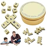 ARONRAVE Das Kreuzworträtsel Solitaire Spiel, 6 seitiges Würfel Kreuzworträtsel Spiel lustiges Wortkombinationsspiel Spelling Game Educational Interactive Toys for Family