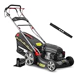 Gardeo Pro Rasenmäher, selbstfahrend, 144,3 cc – 46 cm, mit 2 Klingen + Mulchfunktion