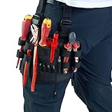Werkzeugtasche Gürtel mit Gürtelclip，Elektriker Werkzeuggürtel herren，Gürteltasche Arbeit，Handwerker Gürtel，Gürteltasche Werkzeug，Werkzeug Holster，Beintasche，Mehrere Taschen für Handwerkzeuge