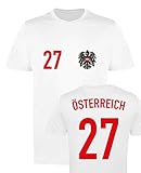 WM EM Trikot - ÖSTERREICH 27 - Herren T-Shirt - Weiss/Rot-Schwarz Gr. 3XL