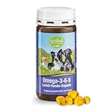 tierlieb Omega-3-6-9-Leinöl-Hunde-Kapseln | 500 mg Leinöl pro Kapsel | 180 Kapseln