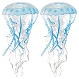 JOINPAYA 2st Quallenmodell Realistische Quallenfigur Action-Figuren-Spielzeug Aquarium Künstliche Qualle Simulierte Meerestiere Quallen-badespielzeug Gefälschte Qualle Plastik Sky-Blue