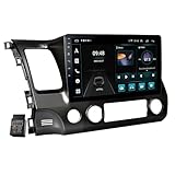 Android Auto Radio Für Honda Civic 2006-2011 (LHD) Autoradio USB Bluetooth 10' Android 14 DAB+Radio Wireless CarPlay Navi GPS HD Touchscreen Autoradio Bluetooth WiFi,FM (8GB RAM+128GB ROM)