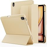 HGNOF Schutzhülle für iPad 2024 Air13/2024 Pro 13/2024 Pro11, Tablet-Hülle mit Stiftschlitz, Champagner-Gold, 2024 Pro 13
