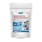 Reinigungstabletten 25 Stück – für alle Marken und Arten von Kaffeevollautomaten und Kaffeemaschinen, z. B. De’Longhi, Philips, Siemens, Saeco, Melitta, Krups, Miele – Markenqualität Made in Germany