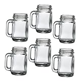 CRILSTYLEO 6St Mini Mason Weinglas klare Wasserflasche transparente Gläser Einmachglas Tasse Paar Tasse Blase Tee Tasse esspressokaffeetassen kaffebecher kreativer Weinbecher Cocktailgläser