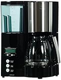 Melitta Optima Timer – Filterkaffeemaschine mit Glaskanne, entnehmbarem Wassertank und Timer-Funktion, für bis zu 8 Tassen Kaffee, in Schwarz/Edelstahl
