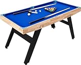 FCOUMY 4FT Billardtisch Pool Tisch Set Holz Snooker Tisch für Kinder und Erwachsene Mini Pool Spieltisch mit allem Zubehör