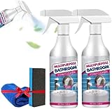 Mehrzweck-Badezimmer-Schaumreiniger, 2024 bester Badezimmer-Schaumreiniger, Badezimmer-Schaumreiniger, Spray, hartnäckige Fleckenreiniger für Badewanne, WC, Badewanne, Waschbecken (2)