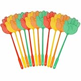TUPARKA 12 Pcs Fliegenklatsche Stabil Kunststoff Langer Griff Manuelle Swat Pest Control Hausfrau Helfer
