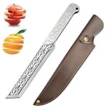 BIUBIULOVE Vielseitiges Küchenmesser Mit Scheide, Obstmesser – Mehrzweck-Obstmesser Für Den Außenbereich Mit Scheide, Tragbares Mehrzweck-Obstmesser Für Den Außenbereich Mit Hülle (Silver)