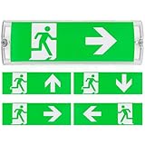 LED Notbeleuchtung, IP65 LED Fluchtwegleuchte Notausganglicht Notausgangsschild, Notleuchte 4 Richtungspiktogramme Sicherheitsbeleuchtung 3H Batterie Notbeleuchtung für Fluchtwege Notausgänge