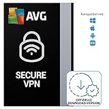 AVG Secure VPN 2024 - Virtual Private Network zum Schutz der Privatsphäre - für Windows, macOS, und Android | 5 Gerät | 1 Jahr | PC/Mac | Aktivierungscode per Email