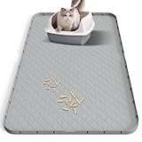 Silikon Katzenklo Matte XXL 88 × 56 cm – Wasserfest, Rutschfest & Leicht zu Reinigen– Extra Katzenstreu Matte, Grau, Katzenpfoten Freundlich, für Fressnapf & Katzentoilette, Mehrkatzenhaushalte