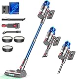 PINICO Akku Staubsauger, 550W 48000Pa Staubsauger Kabellos, Akkusauger mit Automatikmodus & Anti-Verhedderung-Bürste, Stabstaubsauger für Teppich, Hartboden und Tierhaare