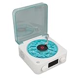 3-in-1-Waves-Bluetooth-Lautsprecher, Waves-Player mit Umgebungslicht, Zeitanzeige, Stereo-Sound, Vintage-Plattenspieler-Lautsprecher, Tragbarer Waves-Lautsprecher für (White)