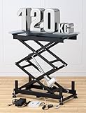 DIHOOL Elektrischer Scherenhubtisch 120KG Hubtisch Hebebühne Labor Kfz Werkstatt 265-1100MM Einstellbarer Lift AC 100-240V und DC 24-30V