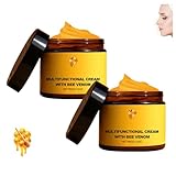 Professionelle Bienengift-Gesichtscreme, Anti-Aging-Pflege, reduziert Hautunreinheiten, mit natürlichen Inhaltsstoffen und Peptiden – straffende Feuchtigkeitscreme für Frauen (2PCS)