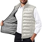 Herren Fleece Weste Jacke Standkragen Ultraleicht Outdoor Ärmellose Fleecejacke Gilets Tops Fleeceweste Herren mit Taschen Reißverschluss Mode