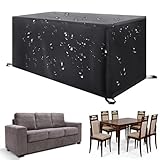Abdeckung für Terrassenmöbel, strapazierfähig, wasserdicht, 320 x 160 x 100 cm (L x B x H), P420D, Abdeckung für Sofa, Tisch, Stuhl, UV-Schutz, Regen, Schnee, staubdicht, geeignet für Korbmöbel