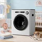 aromaoveite Tragbarer Trockner, Kompakter Waschtrockner, Großes Fassungsvermögen Von 4 Kg, Leiser Betrieb, Wendbar Und Verwicklungsfrei, Geeignet Für Babykleidung Und Empfindliche Haut. White