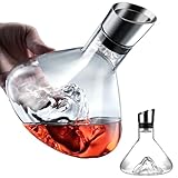 Weinkanal 1500 ml Kristall Clear Wine Lerator mit Eisbergboden-Blei-freier Weinkaraffe-Dekanter eleganter Weinkaraffe Kreative Wein Carafe